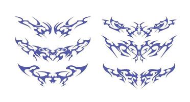 Decorative Ensemble with Fusion Design - High-quality motifs inspired by tribal and abstract patterns. vector