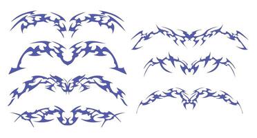 Body Art Series with Clean Lines - A unique set of tribal shapes suitable for various design needs. vector