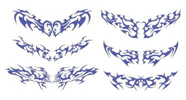 Art Bundle with Symmetrical Layout - Perfect for body art, digital illustrations, and design inspiration. vector