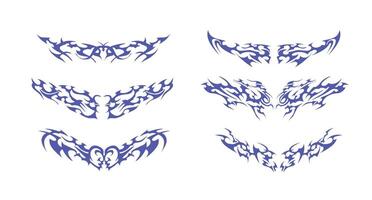 Ink Pattern Ensemble with Modern Ink - Great for creative tattoo designs, graphic projects, or branding. vector