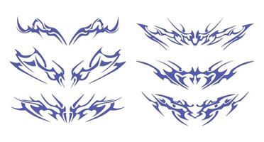 Graphic Element Array with Traditional Style - Great for creative tattoo designs, graphic projects, or branding. vector