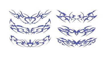 Body Art Collection with Minimalist Ink - A unique set of tribal shapes suitable for various design needs. vector