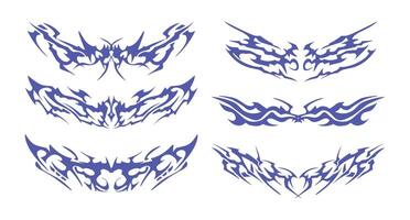 Graphic Element Bundle with Clean Lines - Ideal for use in digital artworks, printables, and tattoos. vector