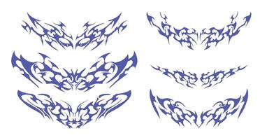 Art Pack with Edgy Forms - High-quality motifs inspired by tribal and abstract patterns. vector