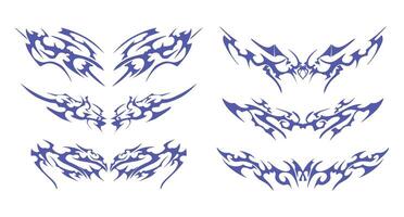 Graphic Element Series with Clean Lines - A unique set of tribal shapes suitable for various design needs. vector