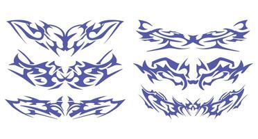 Modern Tattoo Array with Minimalist Ink - A unique set of tribal vector