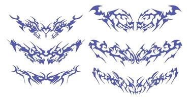 Symmetrical Design Array with Clean Lines - High-quality motifs inspired by tribal and abstract patterns. vector