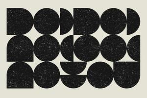 Bauhaus Vintage and Grunge Geometric Design Background vector