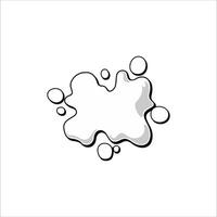 white water splash on white background can be used as graphic design vector
