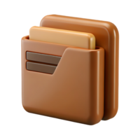 A minimalist 3D render of a file folder for organization, storage, and document management symbolizing efficiency and productivity png