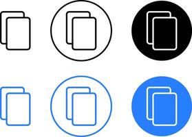 copy icon set. Duplicate document sign. Paper icons. File symbols vector