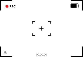 camera viewfinder overlay screen. recording play screen, full hd format. digital display interface. Camera viewfinder vector
