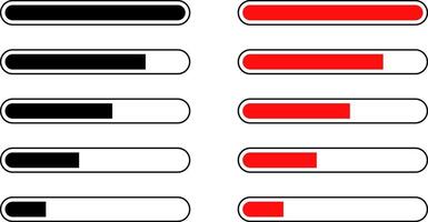 loading bar icon. Retro Progress Bars. Download progress. Collection Loading status. loading bar progress vector