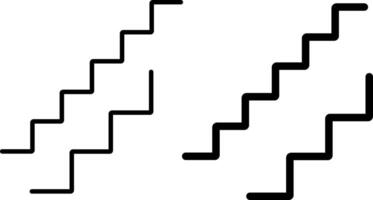 stairs up down icon. stairway sign. stairs icon upward and downward. way direction with arrow. Career path symbol vector
