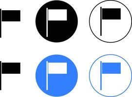 flag icon set. global positioning system. Waving flag icons. ripped banner and grunge symbols vector