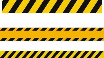 Warning caution tape border. Warn stop seamless line. Long danger ribbon. Seamless barrier. diagonal stripes vector