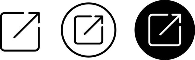 External Link Icon set. hyperlink symbol. strategy planning. Network sharing sign. arrow link connection icons vector
