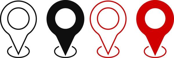 pin location icon. position symbol. perfect for maps. place address navigation locator signs vector