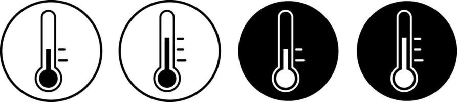 Thermometer icon set. weather icons. Temperature symbol. Cold and hot icon sign. body showing the temperature. Weather Sign vector