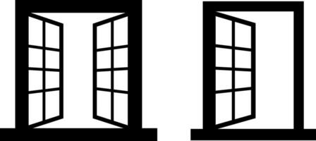 Window icon. showing different architectural. building and construction. Home Renovation. architectural symbols. Ideal for home design vector
