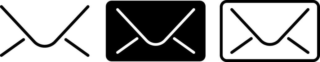 Mail icon set. Email sign. Received message. envelope icons symbol vector
