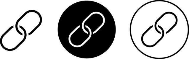 Chain link icons set. hyperlink symbol. strategy planning. Network sharing sign. arrow link connection icon vector