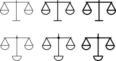 Scale icon. Vintage scale in balance and equilibrium. balance equality. representing law. fairness in legal contexts vector