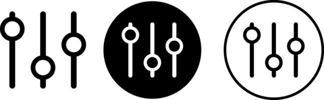 Equalizer icon. Audio sliders icon. Settings sliders icons. Preferences switcher. Music studio mixer. Sound level control vector