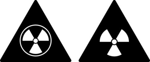 radiation caution icon. warning tape. diagonal stripes. Nuclear symbol design collection. ecology and environment icons. universal danger symbol vector