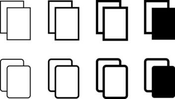 copy icon set. Duplicate document sign. Paper icons. File symbol vector