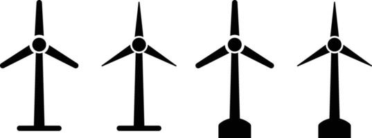 wind turbine icon set. environment button. Eolic energy sign. renewable and alternative energy symbols. Perfect for poster designing vector