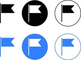 Flag icon set. Checkered flags. location markers. ripped banner and grunge symbol. waving pennant. bookmarks minimal vector