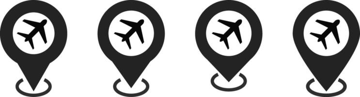 airport location sign. map pointer. travel location. Location Pointer Shape. representing travel. navigation destination vector