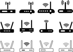 router icon set. Wireless technology sign. connection symbol. modern technology vector