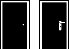 Door icon set. Home decorate element. room symbol. Exit doorway simple icons. Push door symbols vector