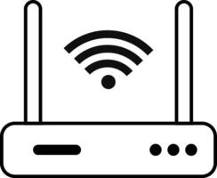 router icon. Internet broadband technology. Wireless broadband modem with antennas. Network switch. modem wifi network vector