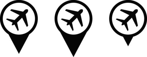 airport location sign. map pointer. travel location. Location Pointer Shape. representing travels vector