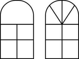 Window icons set. showing different architectural. building and construction. Home Renovation. architectural symbols. Ideal for home design vector
