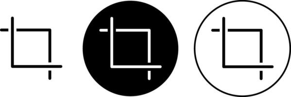 Crop image icon. user interface outline icons. Editable tool signs. Picture crops symbol vector