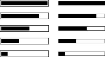 loading bar icon. Retro Progress Bars. Download progress. Collection Loading status. loading progress vector