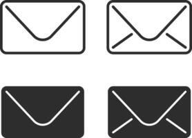 email icon. Mail sign. message signs. Suitable for Web Page. Digital Communication symbols envelope icons vector