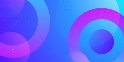 Abstract colorful blue and purple gradient background. Trendy circle shapes overlap geometric pattern background. vector