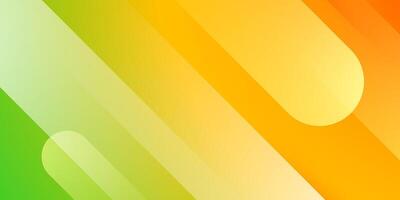 Abstract dynamic colorful orange and green background. Trendy shapes pattern background. vector