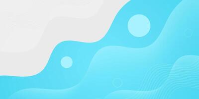 Abstract colorful bright blue wave banner background. Simple wave trendy pattern background. vector