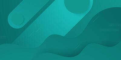 Abstract colorful green wave dynamic color background. Minimal abstract background geometric pattern design. vector