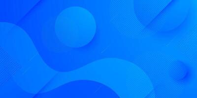 Abstract colorful blue geometric background. Dynamic wave and circle color pattern. vector