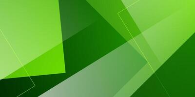 Abstract colorful green overlap square pattern background. Simple banner background design. vector