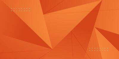 Abstract colorful orange triangle background. Trendy triangle shapes with lines pattern design. vector