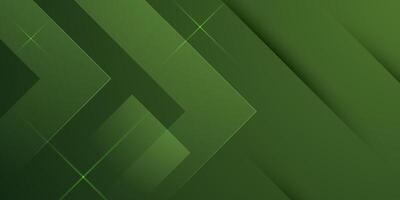 Abstract triangle overlap green colorful background. Simple triangle overlap pattern with shadow and light. vector