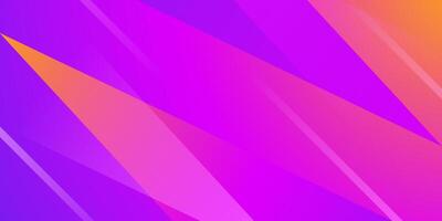Abstract colorful gradient purple and orange background. Simple triangle overlap shapes pattern design. vector